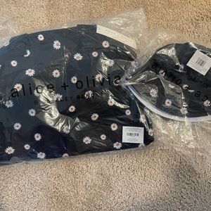 Alice and Olivia duffel bag and matching bucket hat